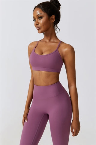 Juno Star Sports Bra Leggings 2-Piece Set - Glamourous Grace