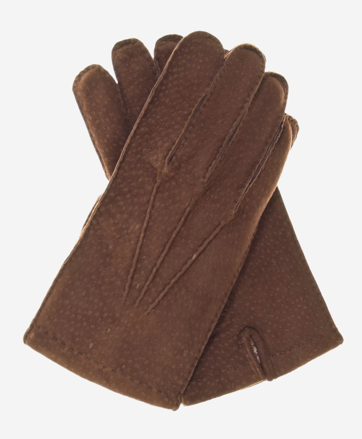 CA0395 (coffee) - Handsewn Italian cashmere lined men's carpincho dress gloves - Glamourous Grace