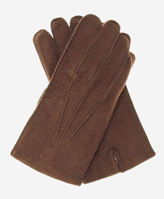 CA0395 (coffee) - Handsewn Italian cashmere lined men's carpincho dress gloves - Glamourous Grace