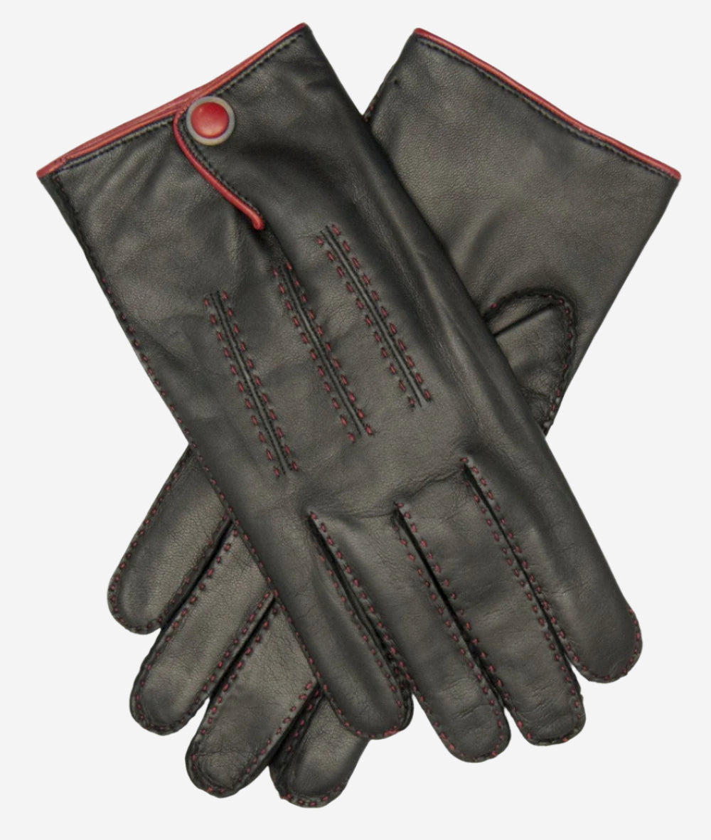 CA3152 (black) - Men's Italian cashmere lined handsewn dress gloves - Glamourous Grace