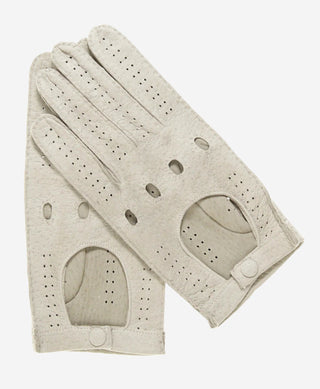 CA3335 (alabaster) - Handsewn Italian peccary men's driving gloves - Glamourous Grace