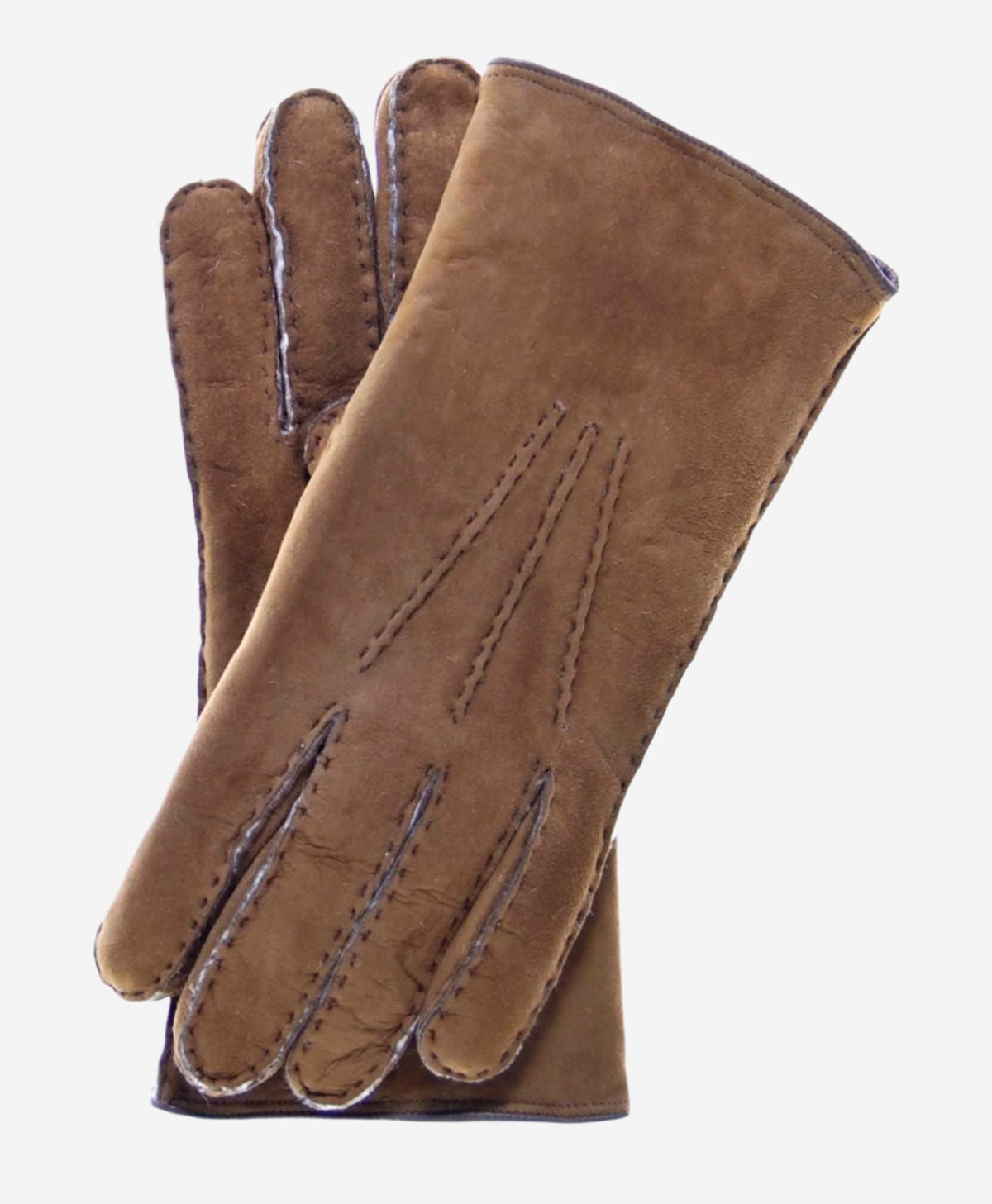 CA3466 (barley) - Men's Italian handsewn sueded lamb shearling gloves - Glamourous Grace
