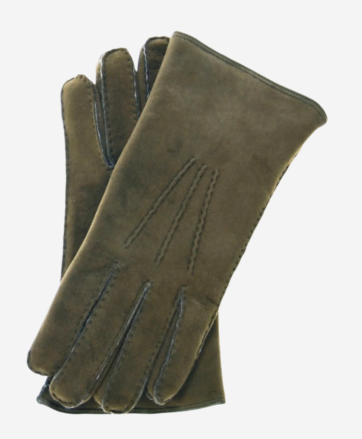 CA3466 (pine) - Men's Italian handsewn sueded lamb shearling gloves - Glamourous Grace