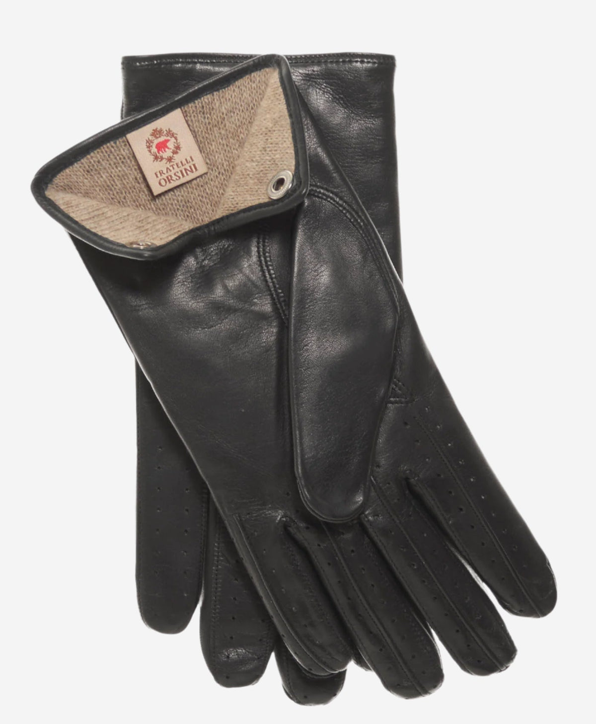 CA3630 (black) – Men’s Italian lambskin winter driving gloves lined in cashmere - Glamourous Grace