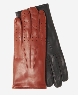 CA3630 (brown) - Men’s Italian lambskin winter driving gloves lined in cashmere - Glamourous Grace