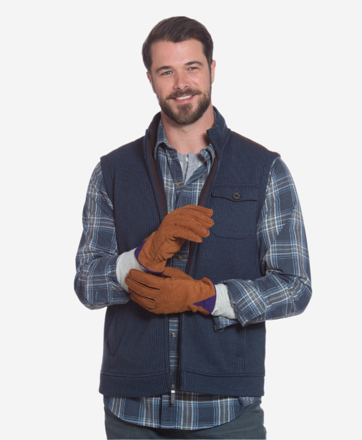 CA3646 (cork) - Men’s Italian carpincho cashmere-lined dress gloves - Glamourous Grace