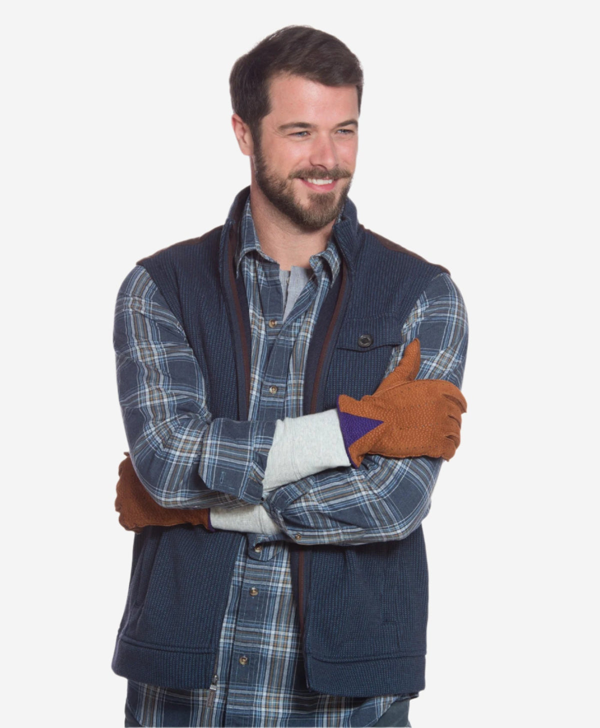CA3646 (cork) - Men’s Italian carpincho cashmere-lined dress gloves - Glamourous Grace