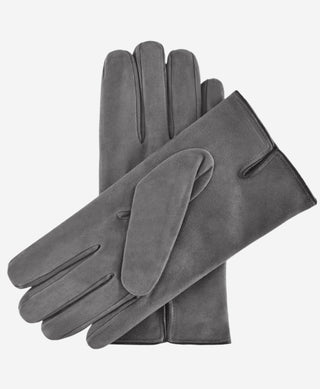 CA3951 (grey) – Men’s Italian suede dress gloves with cashmere lining - Glamourous Grace