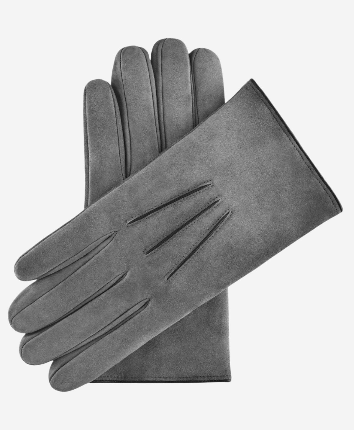 CA3951 (grey) – Men’s Italian suede dress gloves with cashmere lining - Glamourous Grace