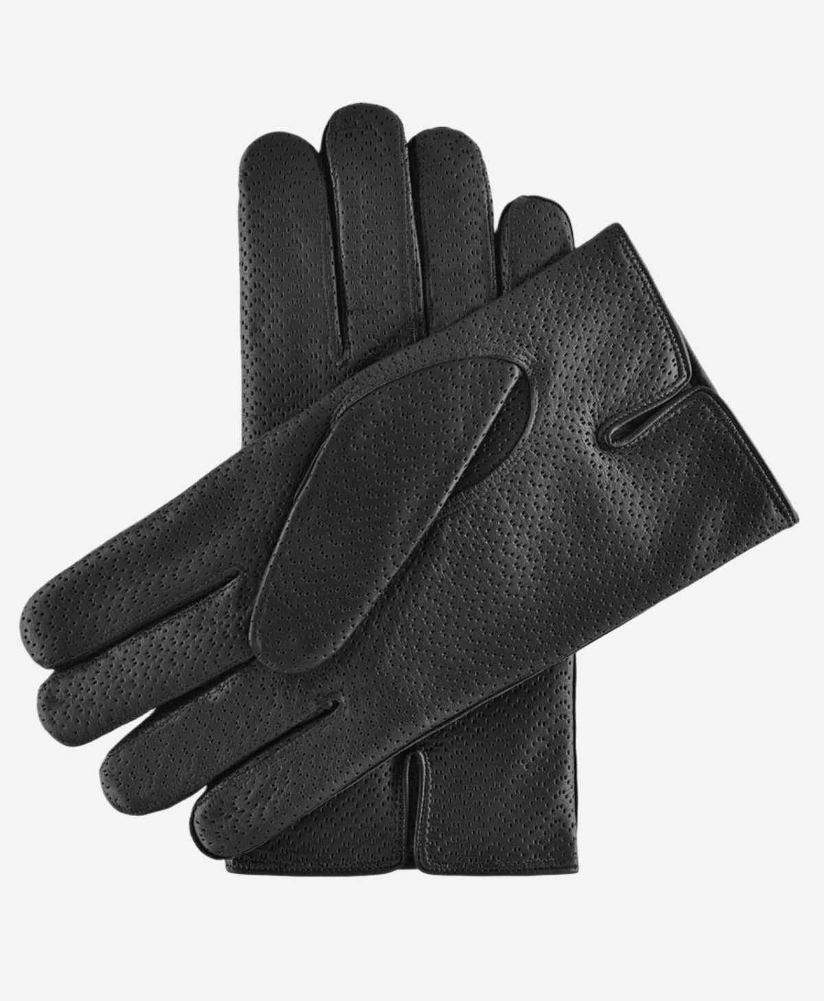 CA3976 (black) - Men's Italian cashmere lined leather gloves with unique contrast points - Glamourous Grace