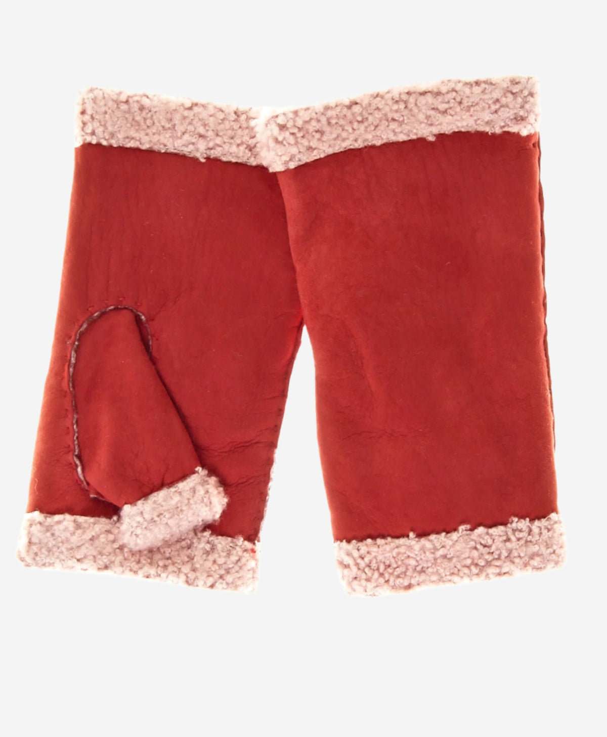 CA4163 (cranberry) – Women’s Italian lamb shearling fingerless gloves - Glamourous Grace