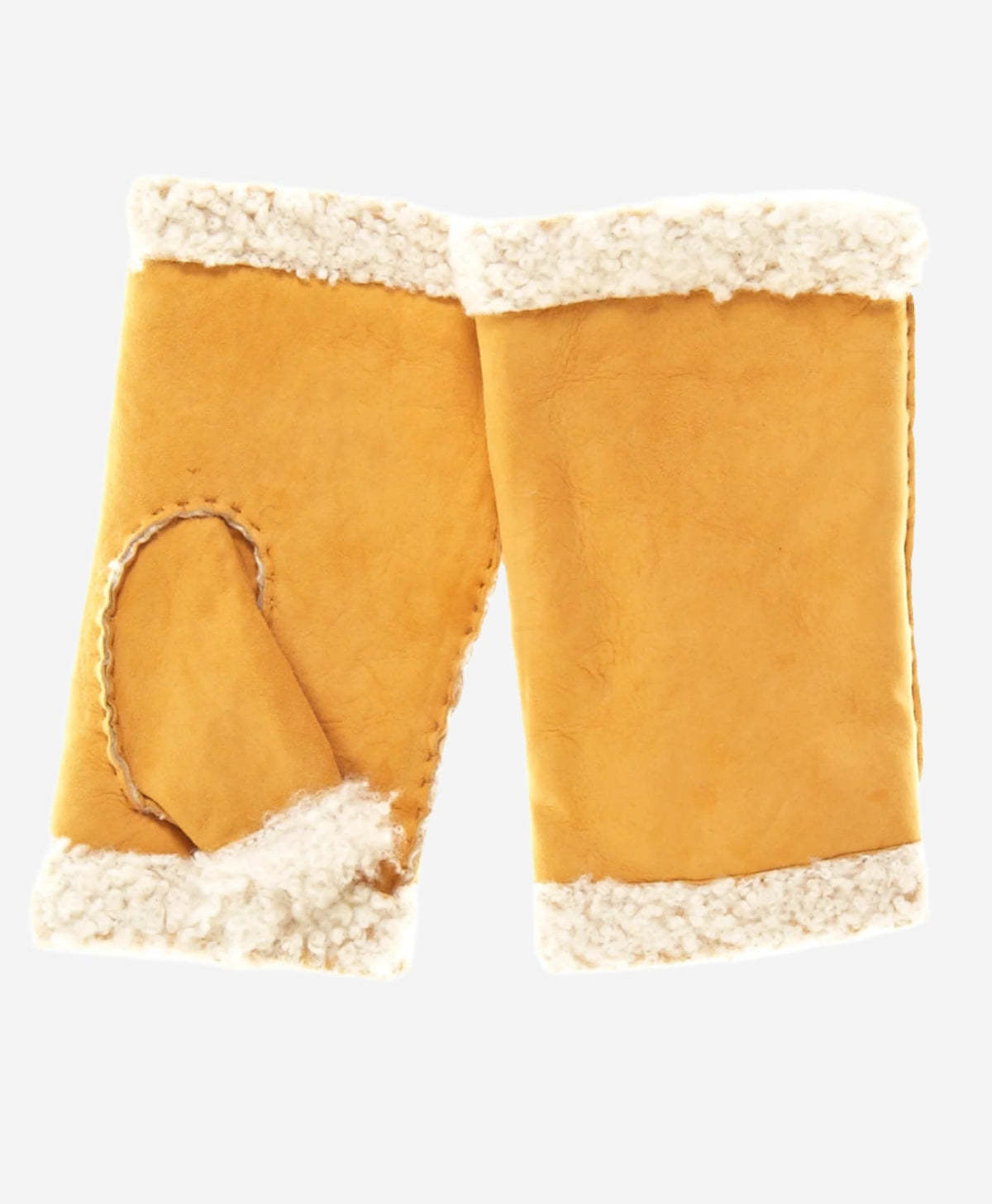 CA4163 (sunshine) - Women’s Italian lamb shearling fingerless gloves - Glamourous Grace