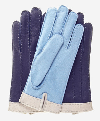 CA4384 (sky) - Women’s Italian peccary gloves with cashmere lining - Glamourous Grace