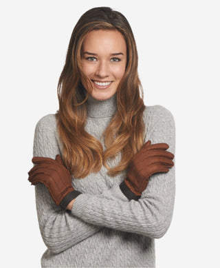 CA4384 (cork) – Women’s Italian peccary gloves with cashmere lining - Glamourous Grace