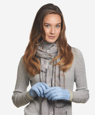 CA4384 (sky) - Women’s Italian peccary gloves with cashmere lining - Glamourous Grace