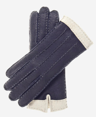 CA4384 (navy) - Women’s Italian peccary gloves with cashmere lining - Glamourous Grace