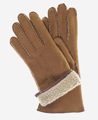 CA4465 (hazel) - Women’s handsewn Italian sueded lamb shearling gloves - Glamourous Grace