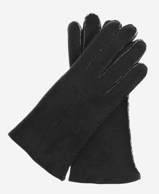 CA4465 (black) – Women’s handsewn Italian sueded lamb shearling gloves - Glamourous Grace