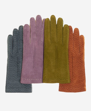CA4538 (blue) – Handsewn Italian carpincho women's dress gloves with cashmere lining - Glamourous Grace