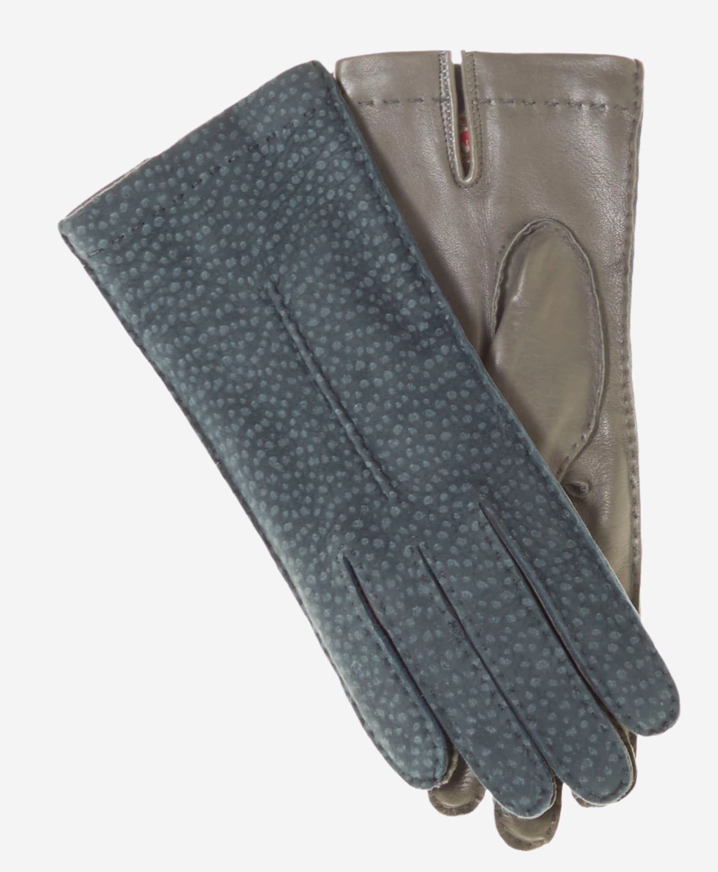 CA4538 (blue) – Handsewn Italian carpincho women's dress gloves with cashmere lining - Glamourous Grace