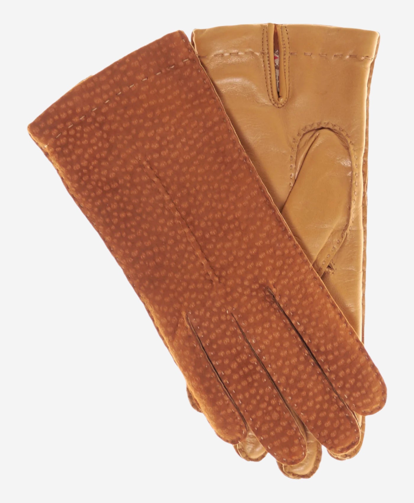CA4538 (coffee) - Handsewn Italian carpincho women's dress gloves with cashmere lining - Glamourous Grace