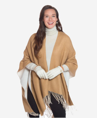 CA4661 (cream) -  Women’s Italian handsewn deerskin gloves with cashmere lining and distinctive strap and buckle - Glamourous Grace