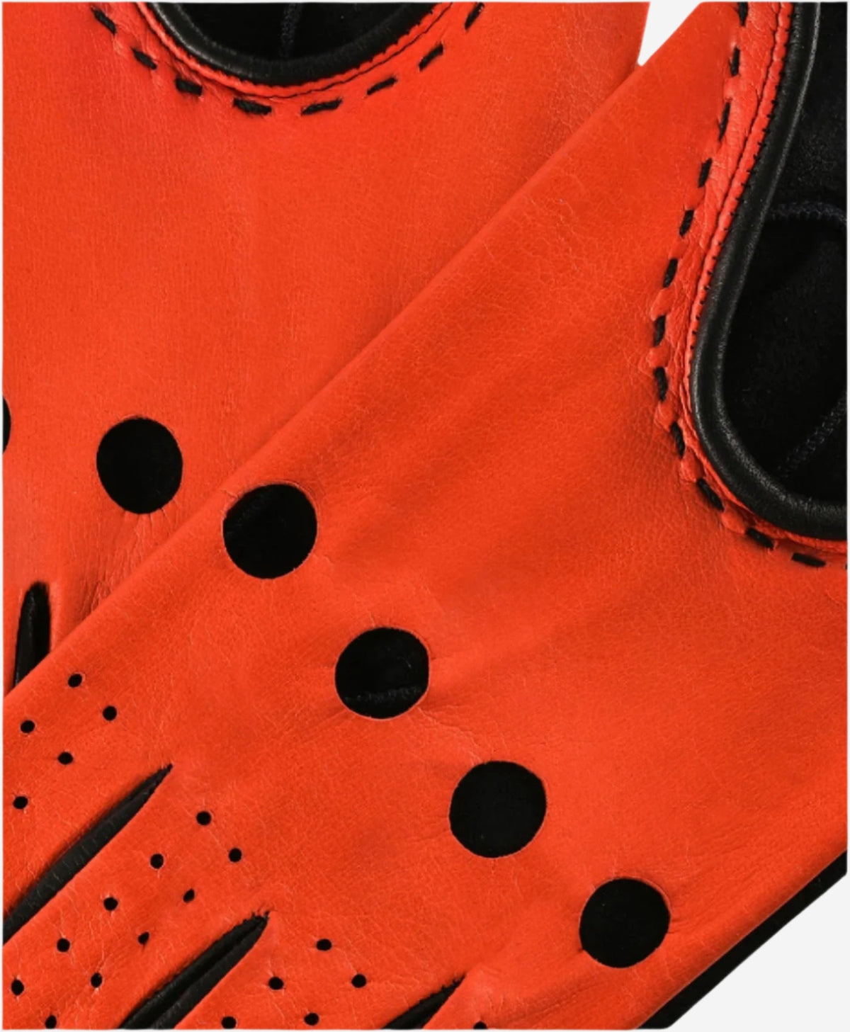 CA4918 (black/red) - Women’s unlined Italian lambskin driving gloves with ventilation holes - Glamourous Grace