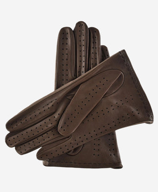 CA4918 (taupe) - Women’s unlined Italian lambskin driving gloves with ventilation holes - Glamourous Grace