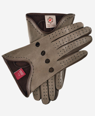 CA4918 (taupe) - Women’s unlined Italian lambskin driving gloves with ventilation holes - Glamourous Grace
