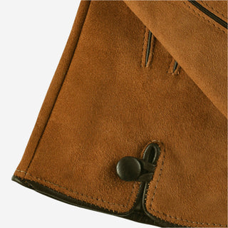 CA4941 (brown) - Women’s Italian handsewn suede gloves with cashmere lining and distinctive details - Glamourous Grace