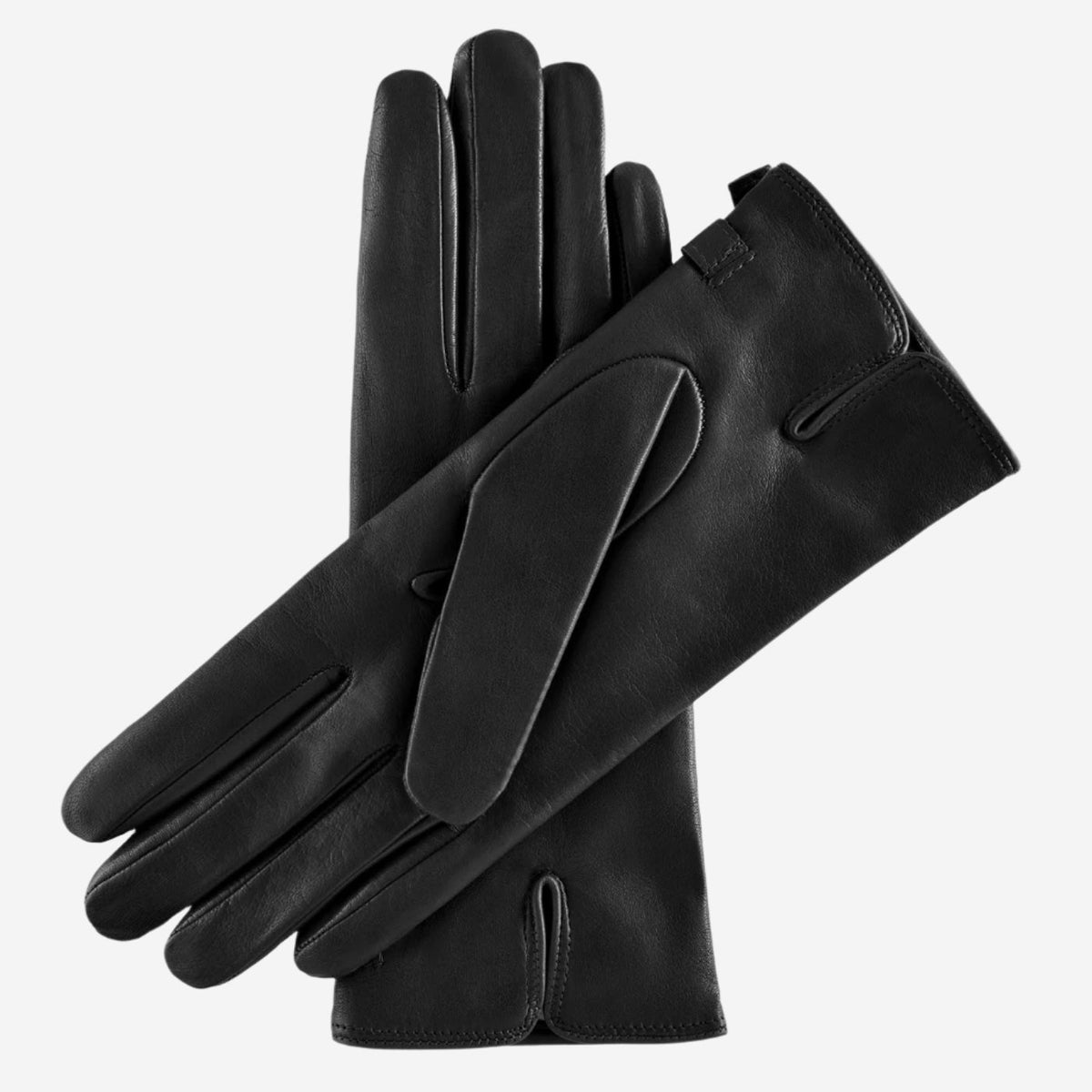 CA4987 (black) - Women's Italian Leather Lambskin Gloves with Strap - Glamourous Grace