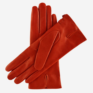 CA4987 (red) - Women's Italian leather lambskin gloves with strap - Glamourous Grace