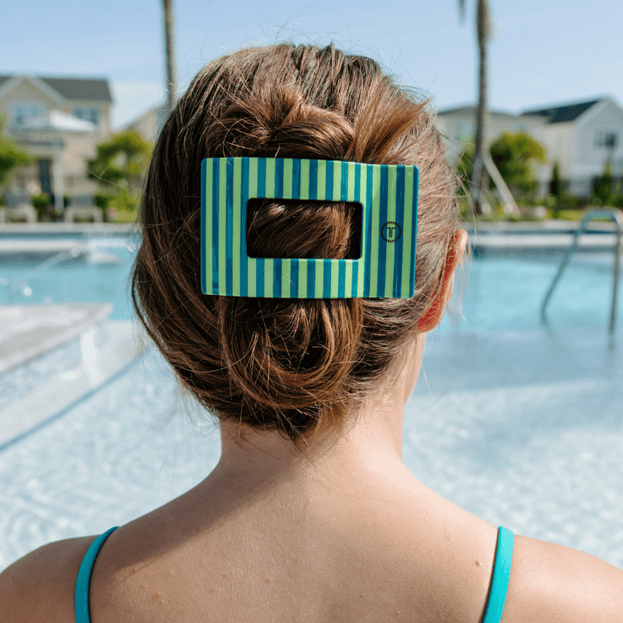 Cabana Cutie Large Flat Rectangle Hair Clip - Glamourous Grace