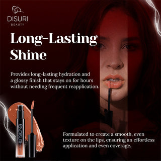 DISURI Beauty Glossy Blast Lip Gloss - Cafe Con Leche (M48)