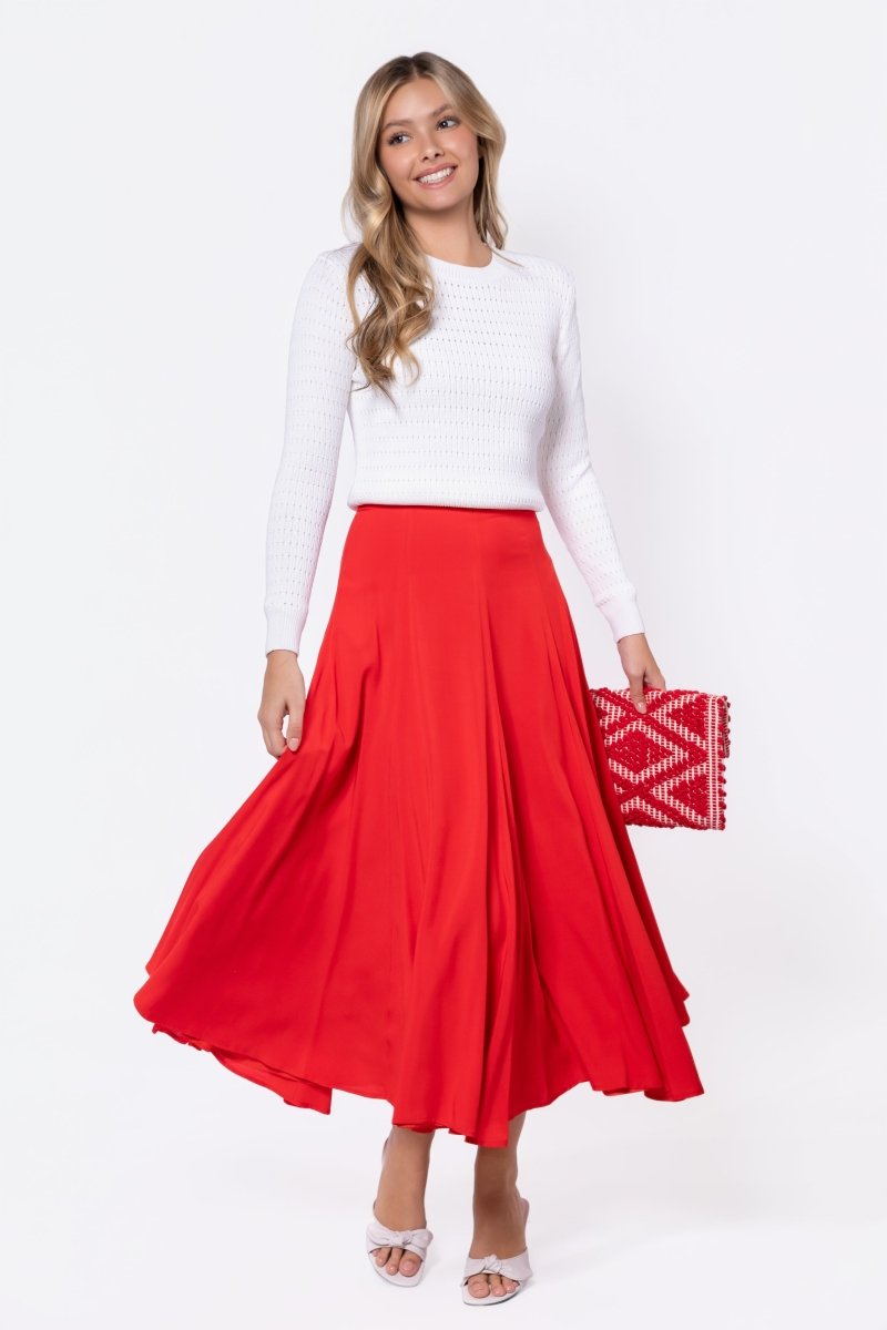 Calia Skirt (Red) - Glamourous Grace