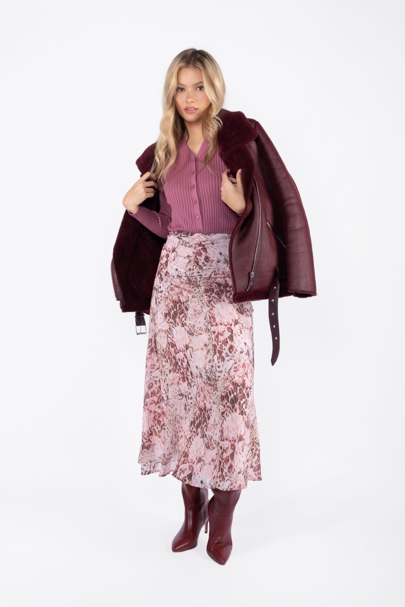 Calista Skirt (Pink Pattern) - Glamourous Grace