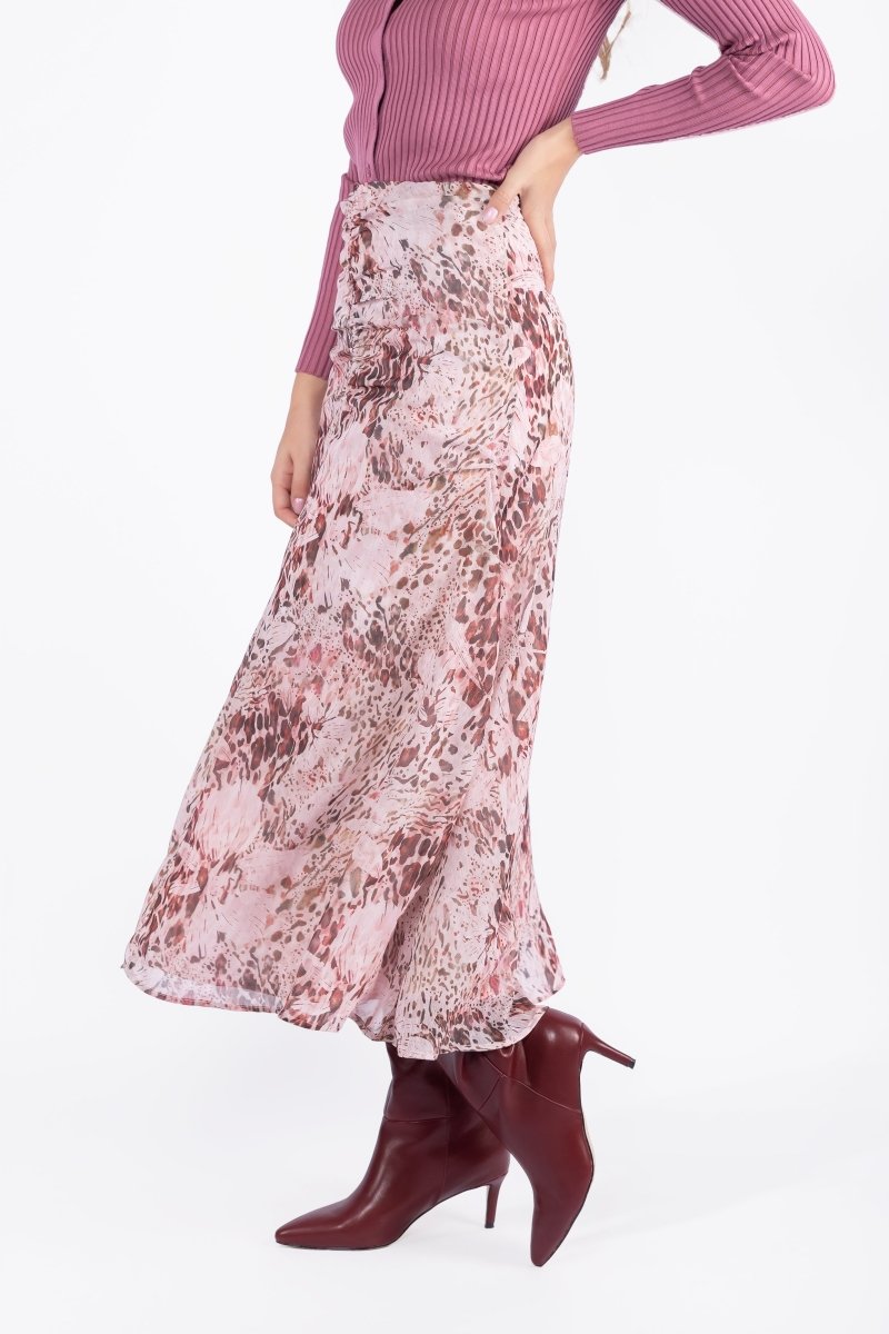 Calista Skirt (Pink Pattern) - Glamourous Grace