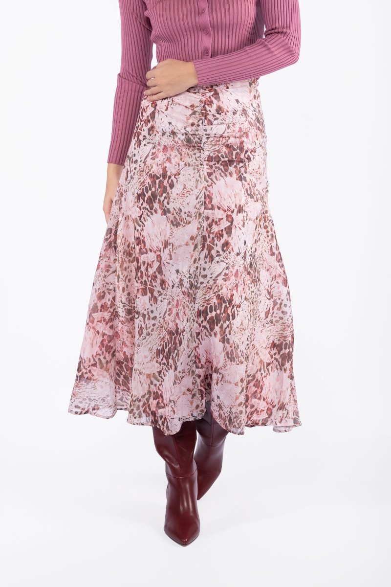 Calista Skirt (Pink Pattern) - Glamourous Grace