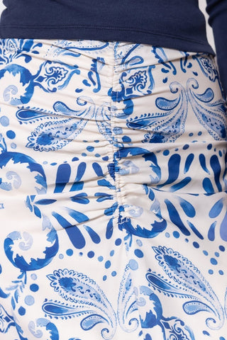 Calista Skirt (White/Blue)