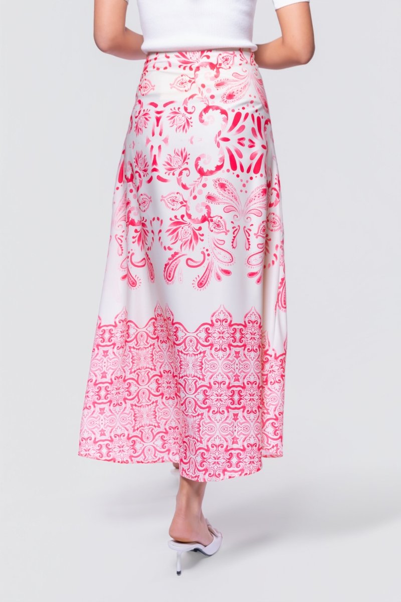 Calista Skirt (White/Pink) - Glamourous Grace