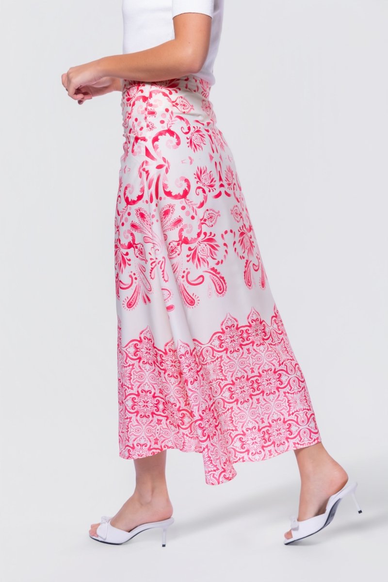 Calista Skirt (White/Pink) - Glamourous Grace