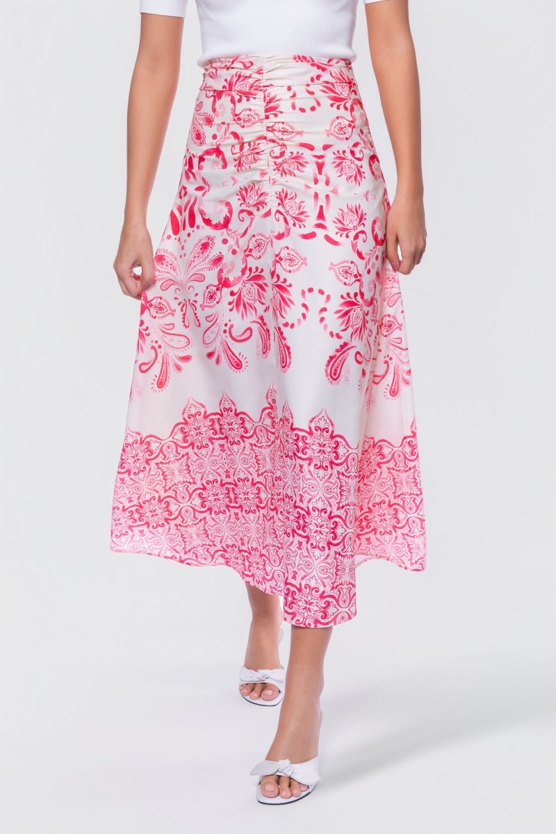 Calista Skirt (White/Pink) - Glamourous Grace
