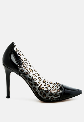 Candace Clear Patent Faux Leather Detail Pumps - Glamourous Grace