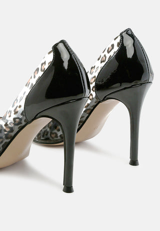 Candace Clear Patent Faux Leather Detail Pumps - Glamourous Grace