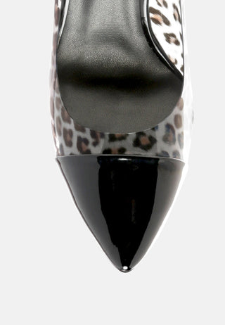 Candace Clear Patent Faux Leather Detail Pumps - Glamourous Grace