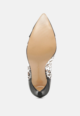 Candace Clear Patent Faux Leather Detail Pumps - Glamourous Grace