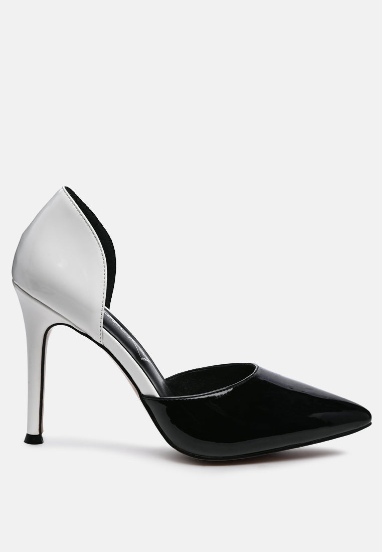 Candy Cane Patent Faux Leather High Heel Pumps - Glamourous Grace