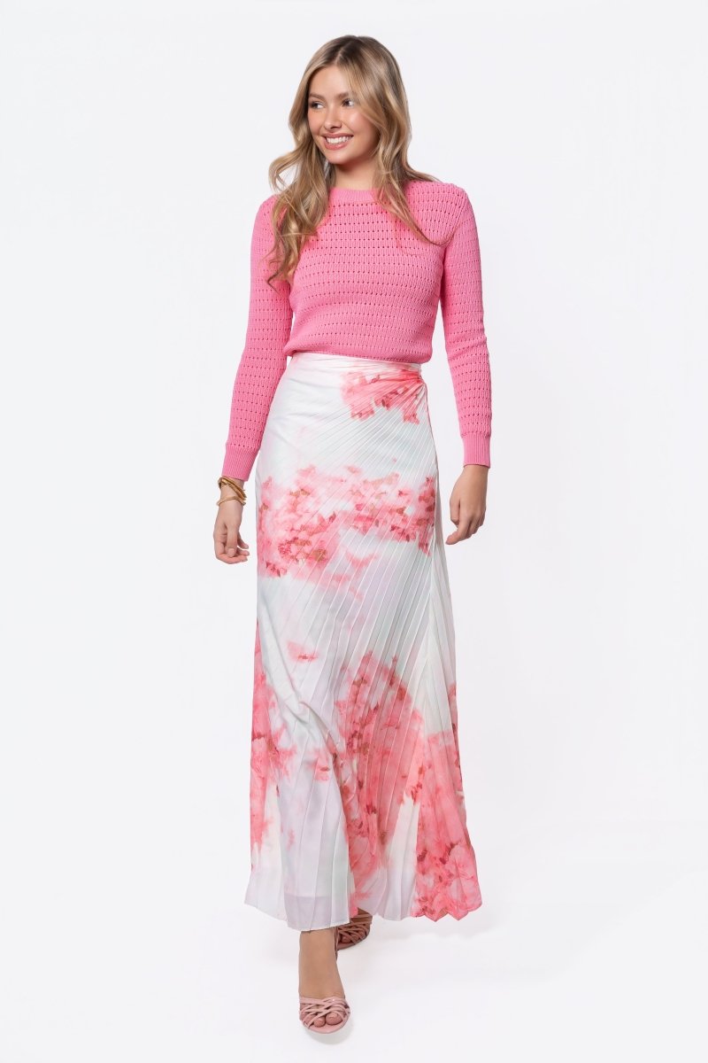 Caroline Skirt (Ivory/Pink) - Glamourous Grace