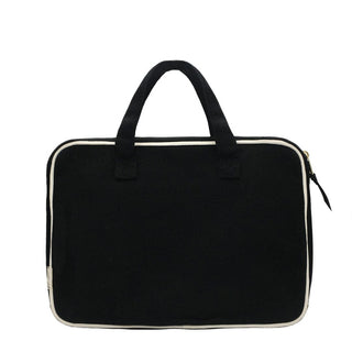Laptop Case 13", Handle & Charger Pocket – Black - Glamourous Grace