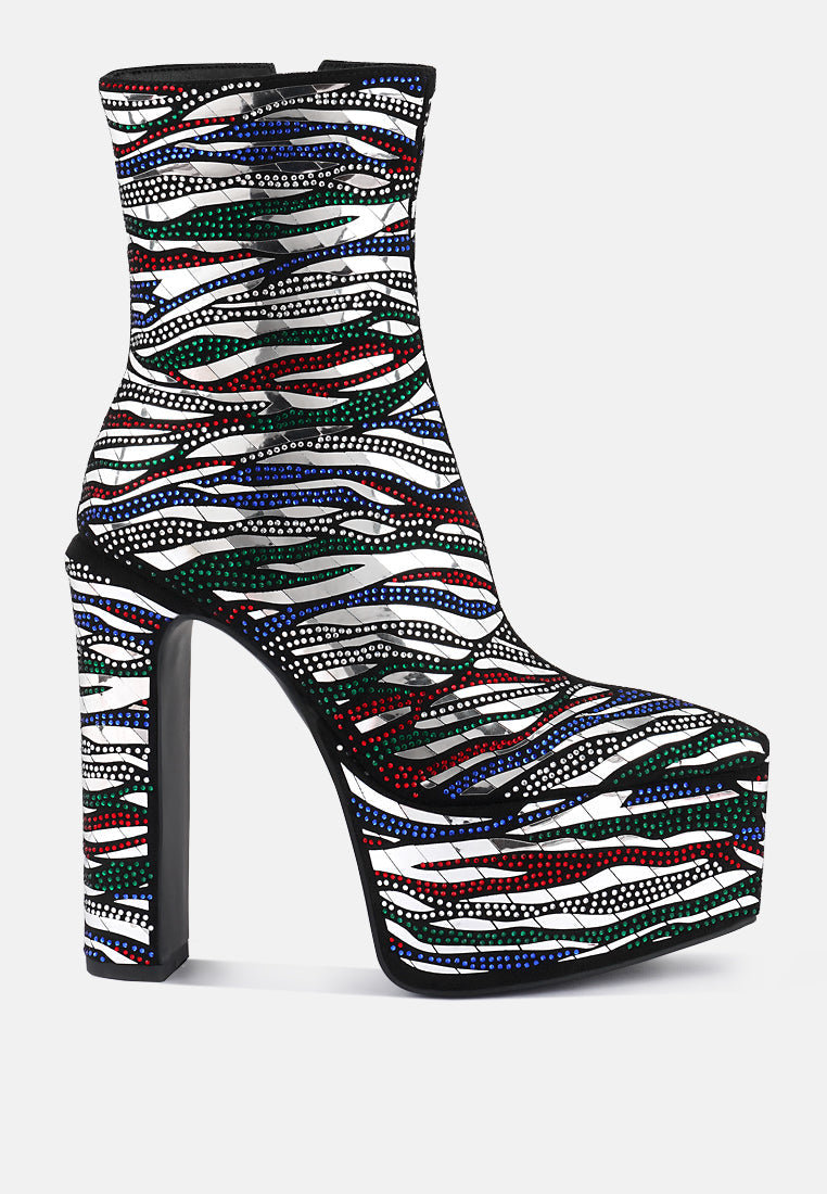 Cartier Pattern Embellishment Platform Boots - Glamourous Grace